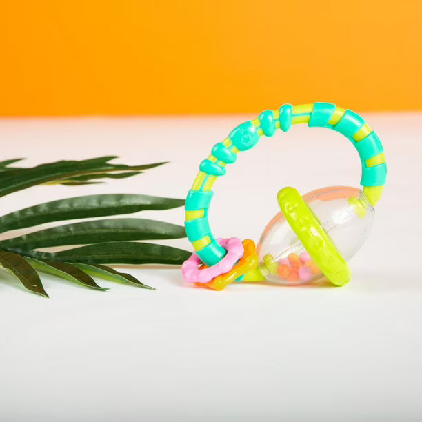 Bright Starts Grab & Spin Rattle Toy, 3 months to 3 years