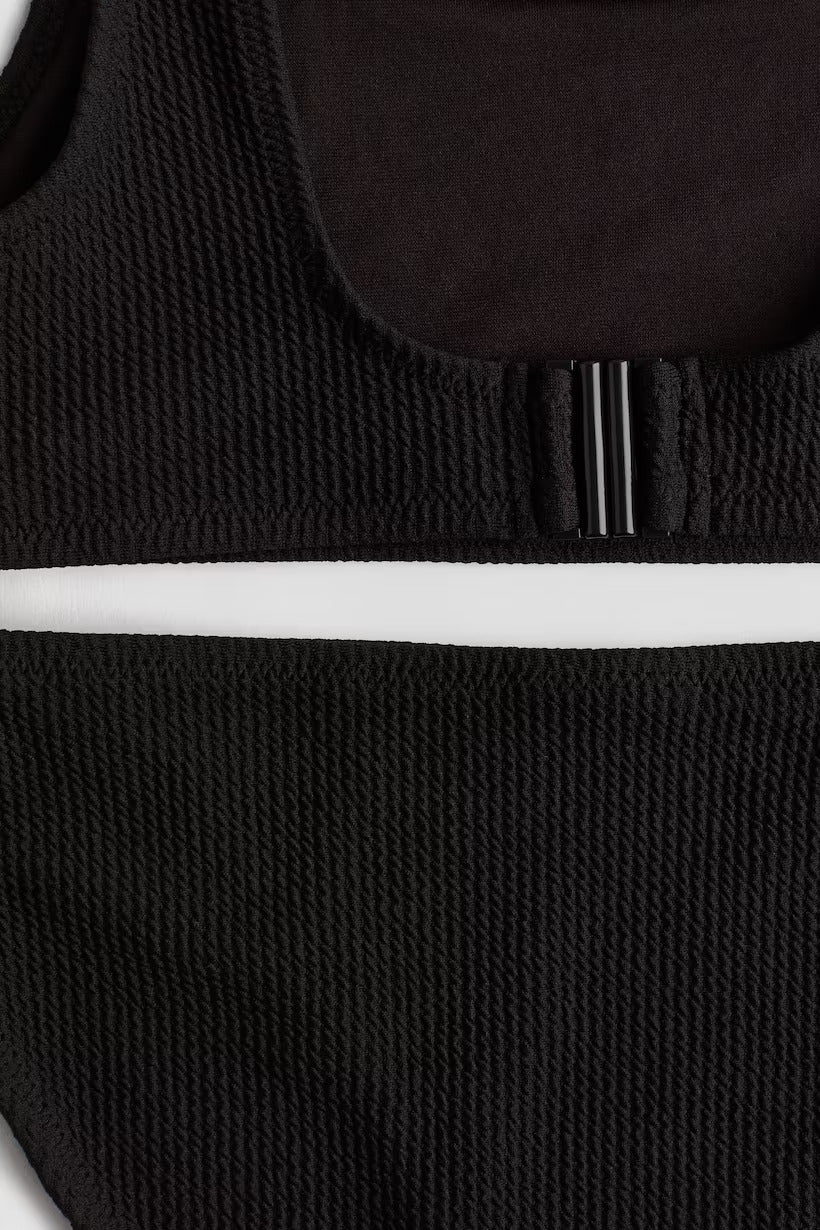 H&M Textured Two-Piece Swimsuit