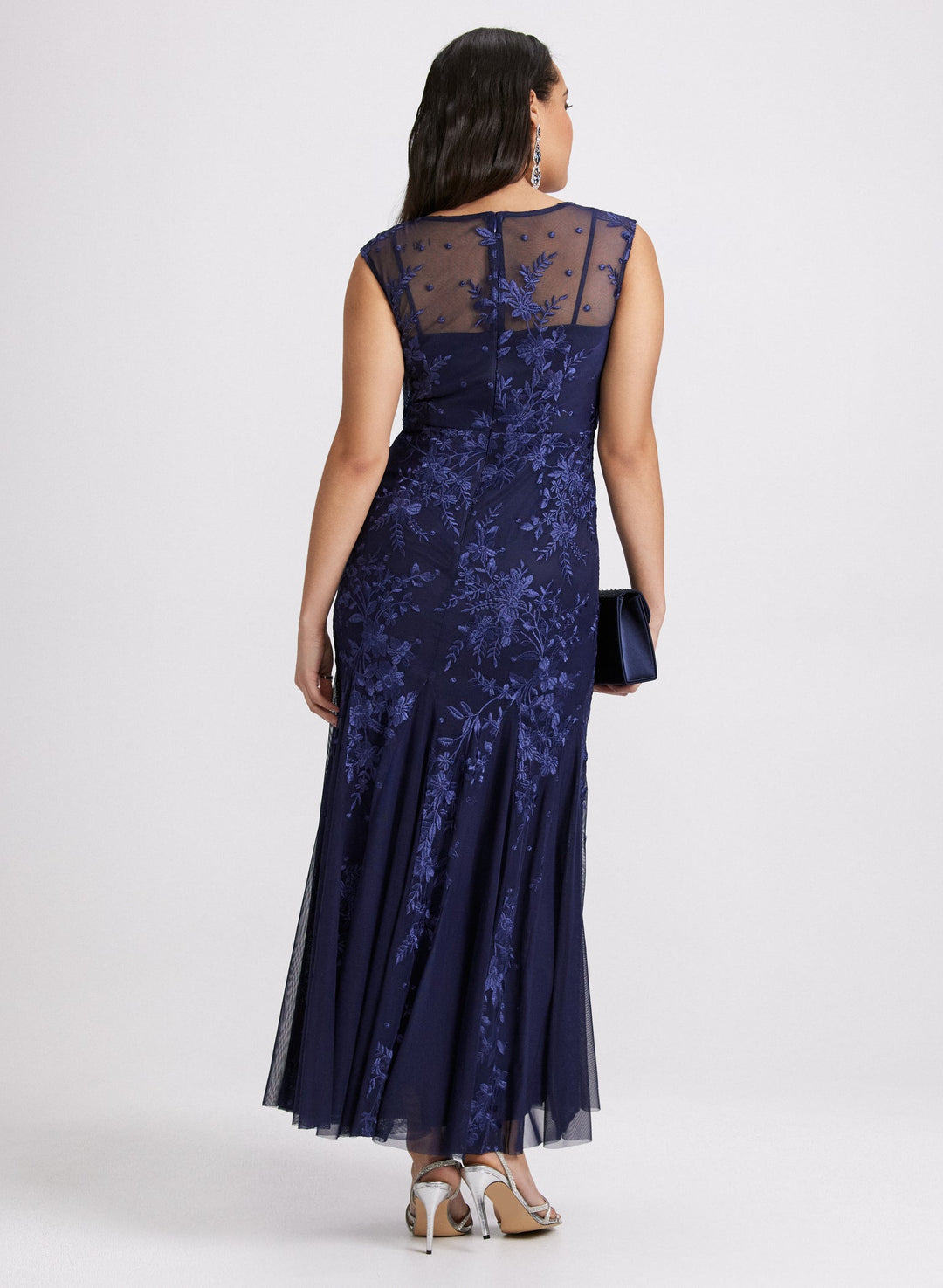 LAURA Floral Embroidered Tulle Dress
