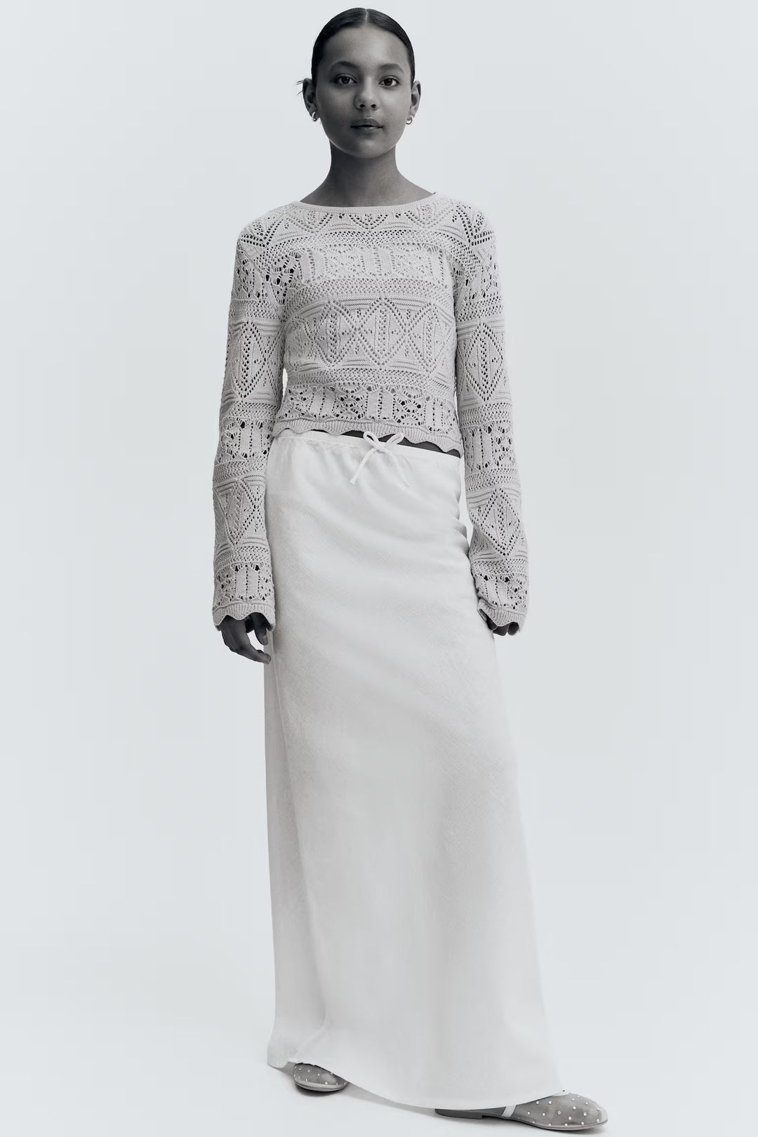 H&M Pointelle-Knit Short Top