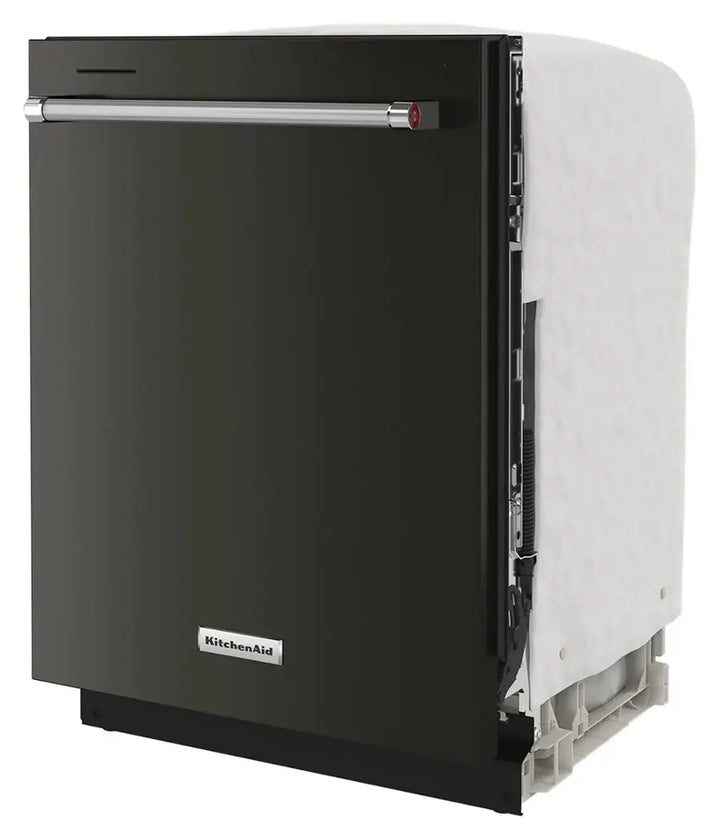 KitchenAid - 24" Top Control Built-In Stainless Steel Tub Dishwasher with 3rd Rack, 50+ Total Wash Jets, 44 dBA - Black stainless steel