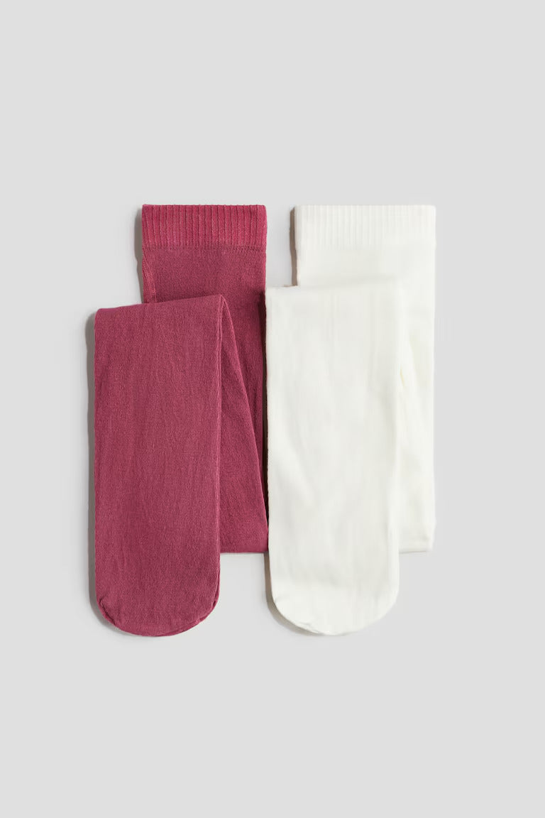 H&M 2-PACK FINE-KNIT TIGHTS