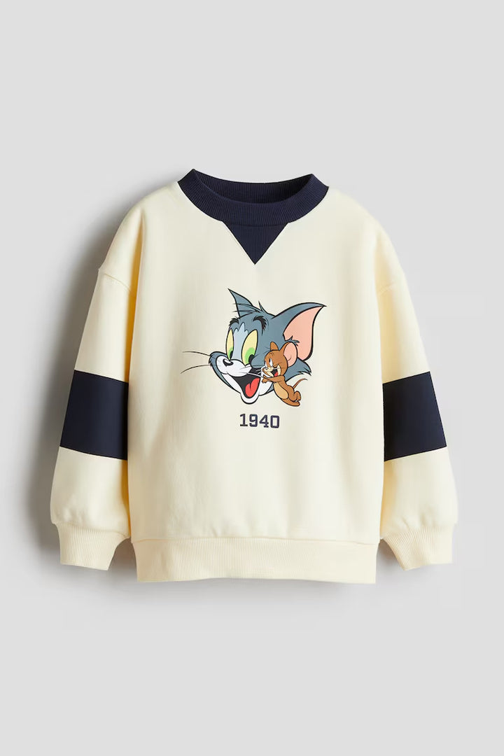 H&M OVERSIZED PRINTED SWEATSHIRT