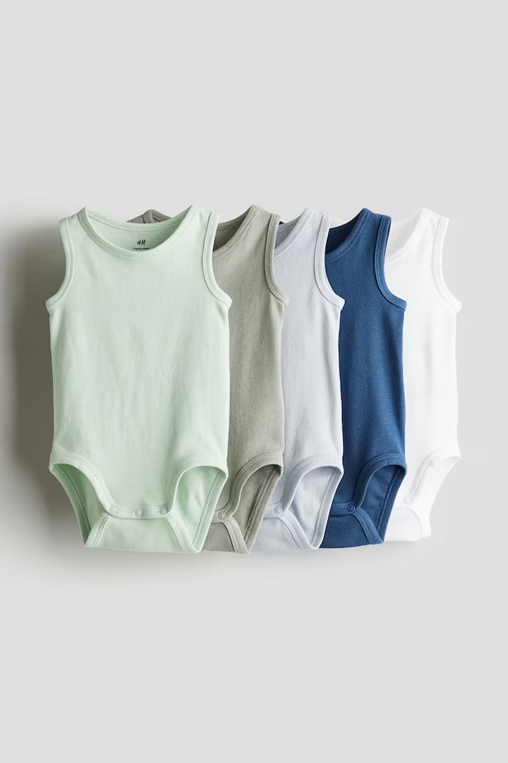 H&M 5-PACK COTTON BODYSUITS