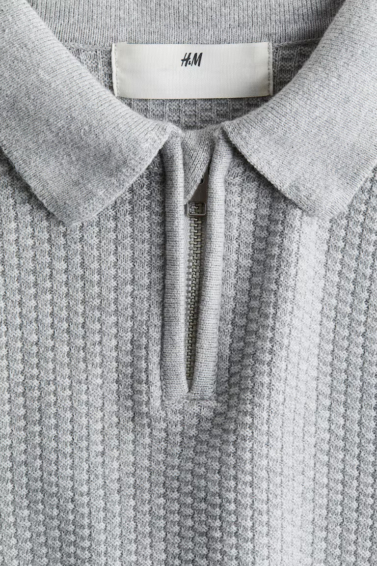 H&M HALF-ZIP POLO SWEATER