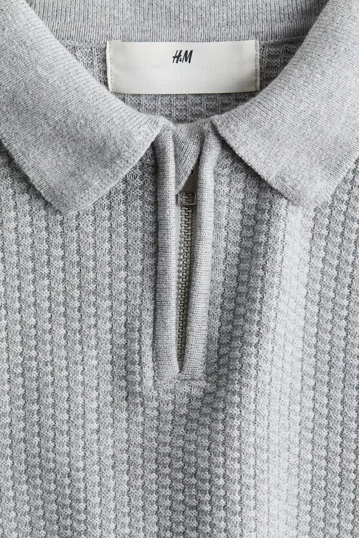 H&M HALF-ZIP POLO SWEATER