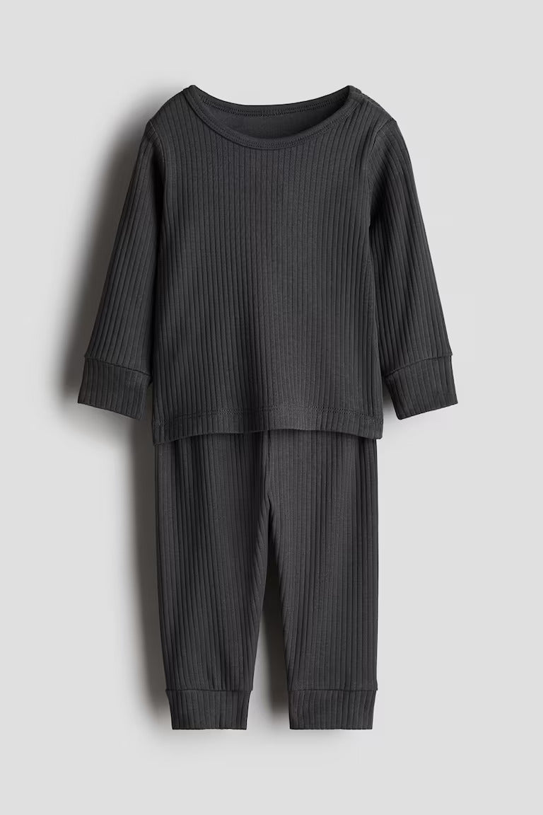 H&M RIBBED COTTON SET