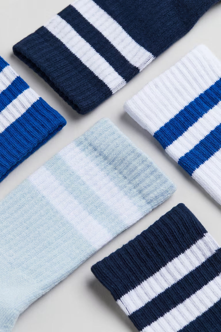 H&M 5-PACK RIBBED SOCKS