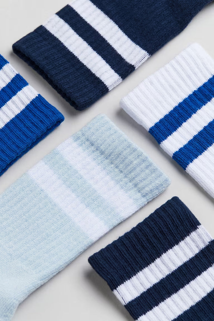 H&M 5-PACK RIBBED SOCKS