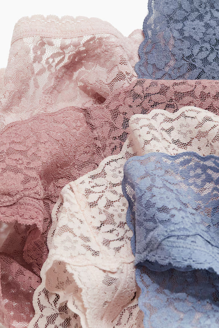 H&M 10-PACK LACE THONG BRIEFS