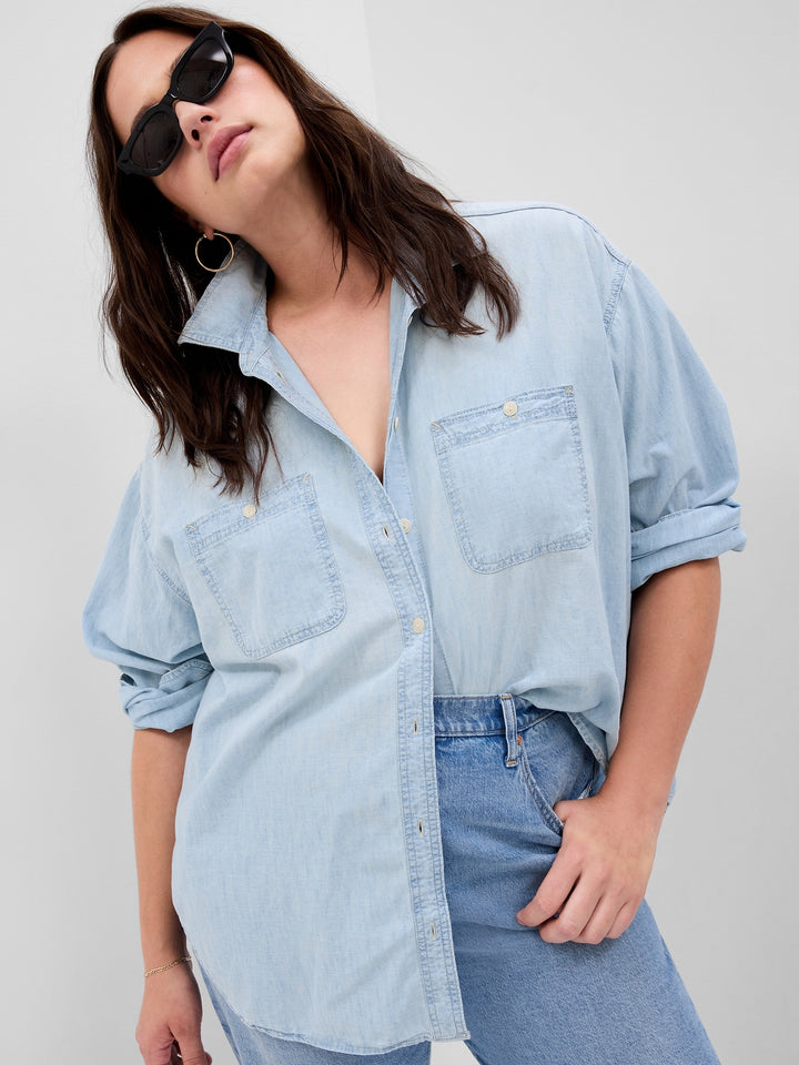 Gap Chambray Denim Big Shirt