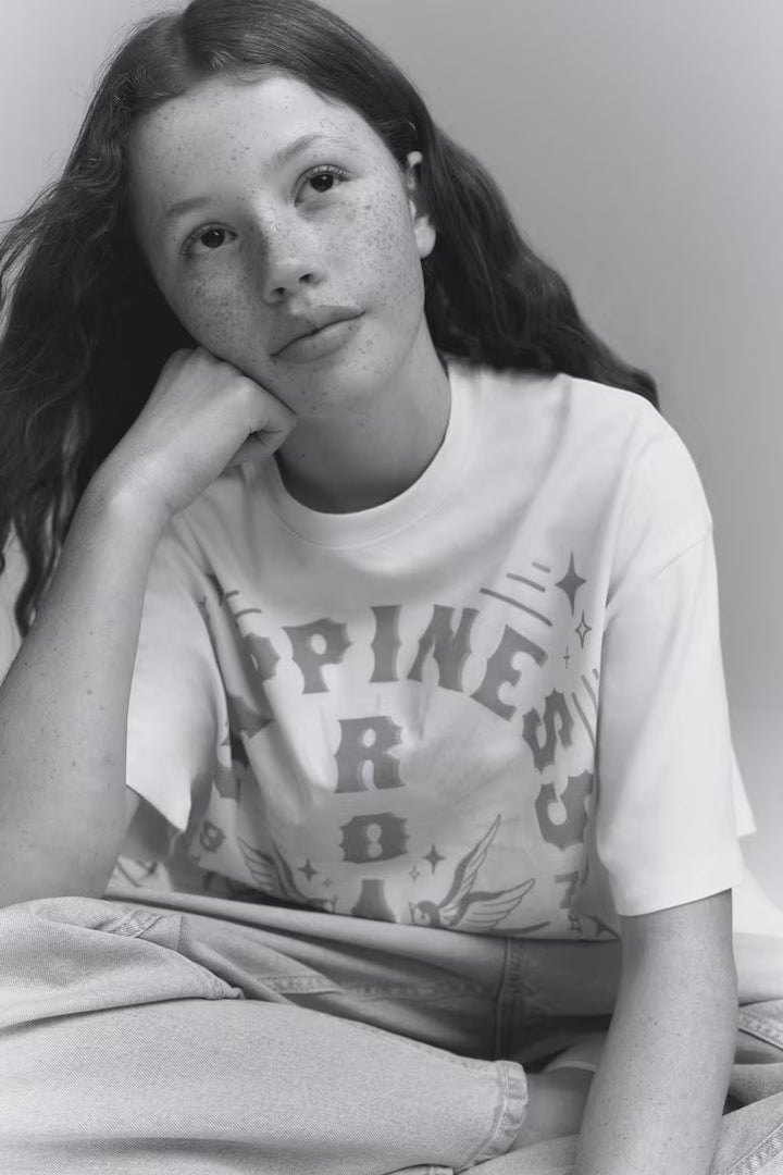 H&M OVERSIZED COTTON T-SHIRT