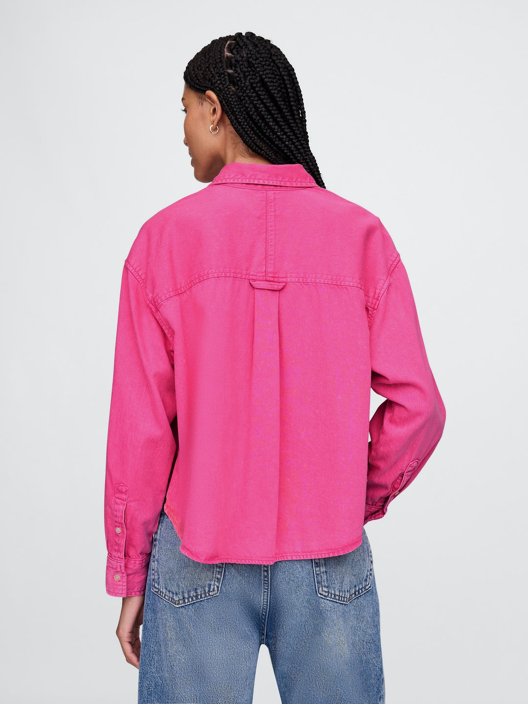 Gap UltraSoft Denim Cropped Big Shirt