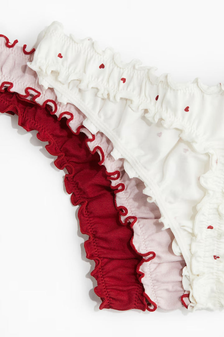 H&M 3-PACK THONG BRIEFS WITH OVERLOCKED TRIM
