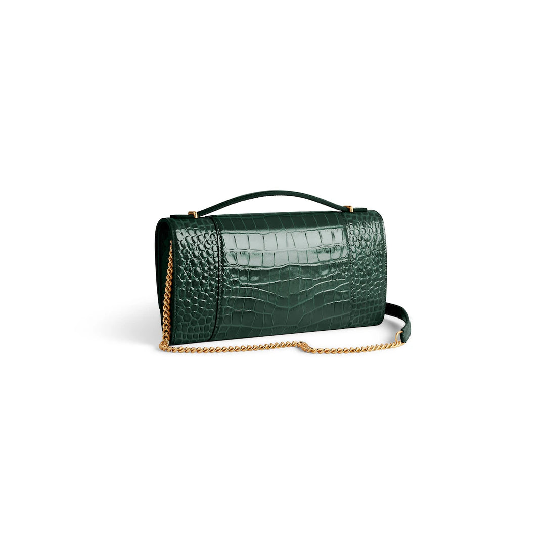 BALENCIAGA WOMEN'S HOURGLASS POCHETTE WITH CHAIN