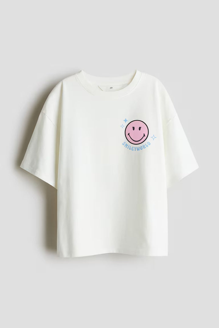 H&M PRINTED COTTON T-SHIRT