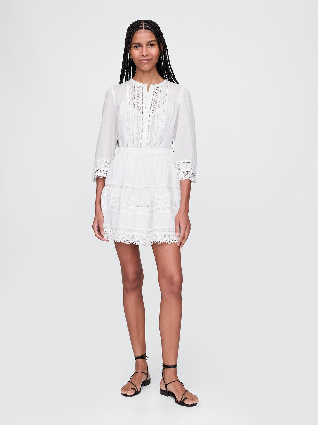 Gap Lace-Trim Mini Dress