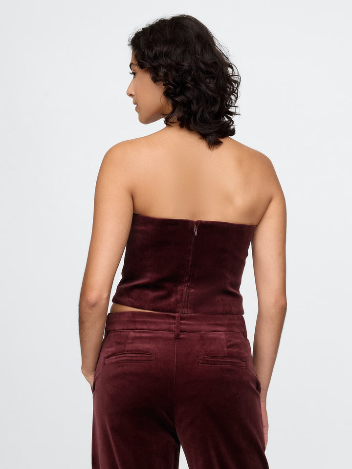 Gap Velvet Cropped Tube Top