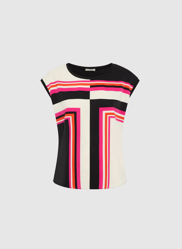 LAURA Geometric Print Top