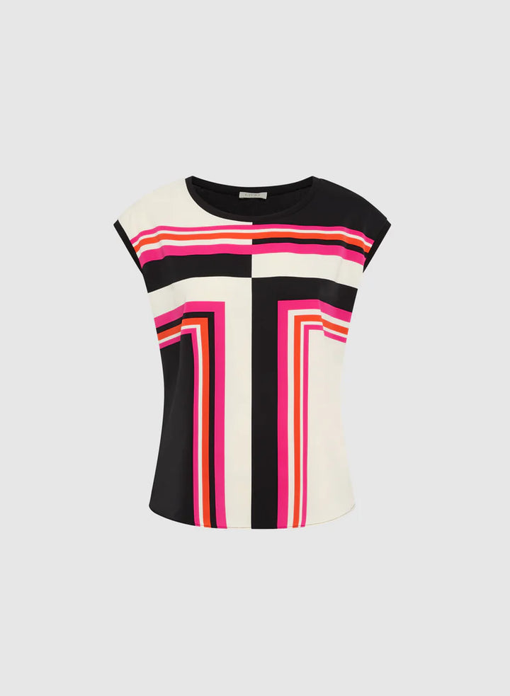 LAURA Geometric Print Top