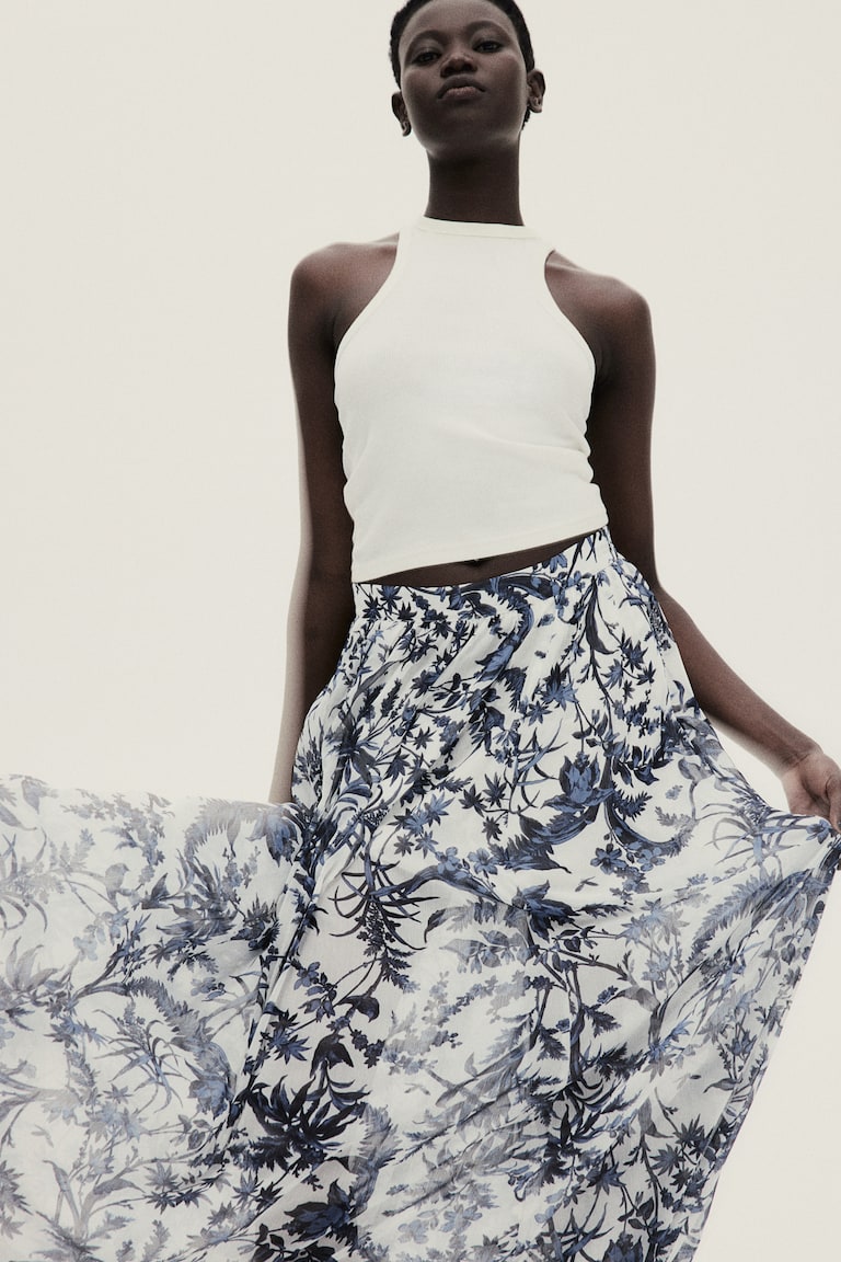 H&M Chiffon Maxi Skirt