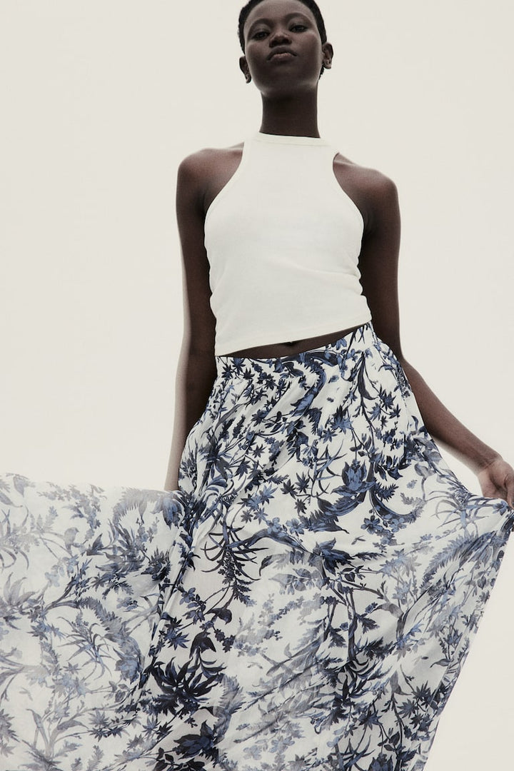 H&M Chiffon Maxi Skirt