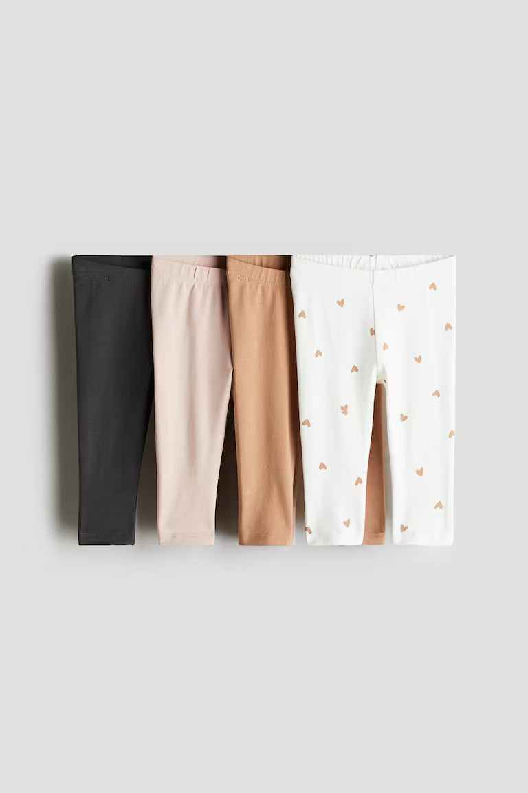 H&M 4-pack Cotton Jersey Leggings