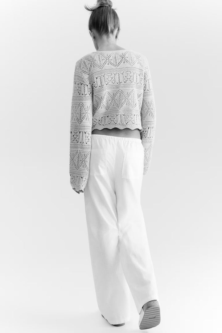 H&M Pointelle-Knit Short Top