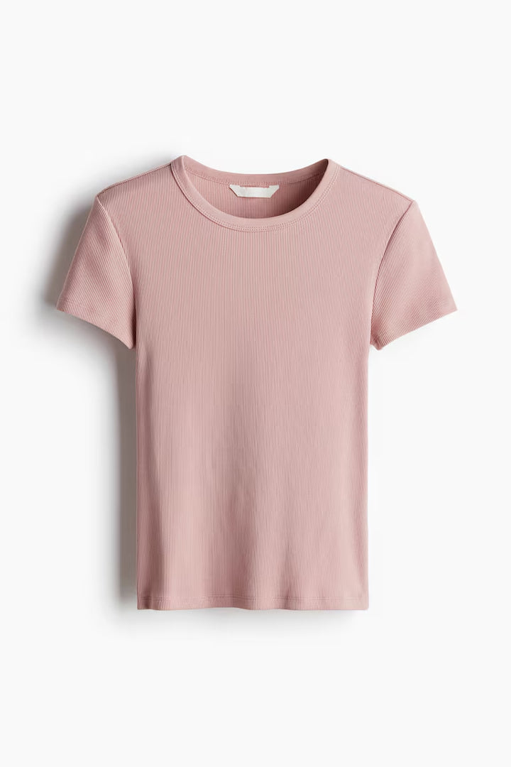 H&M RIBBED T-SHIRT