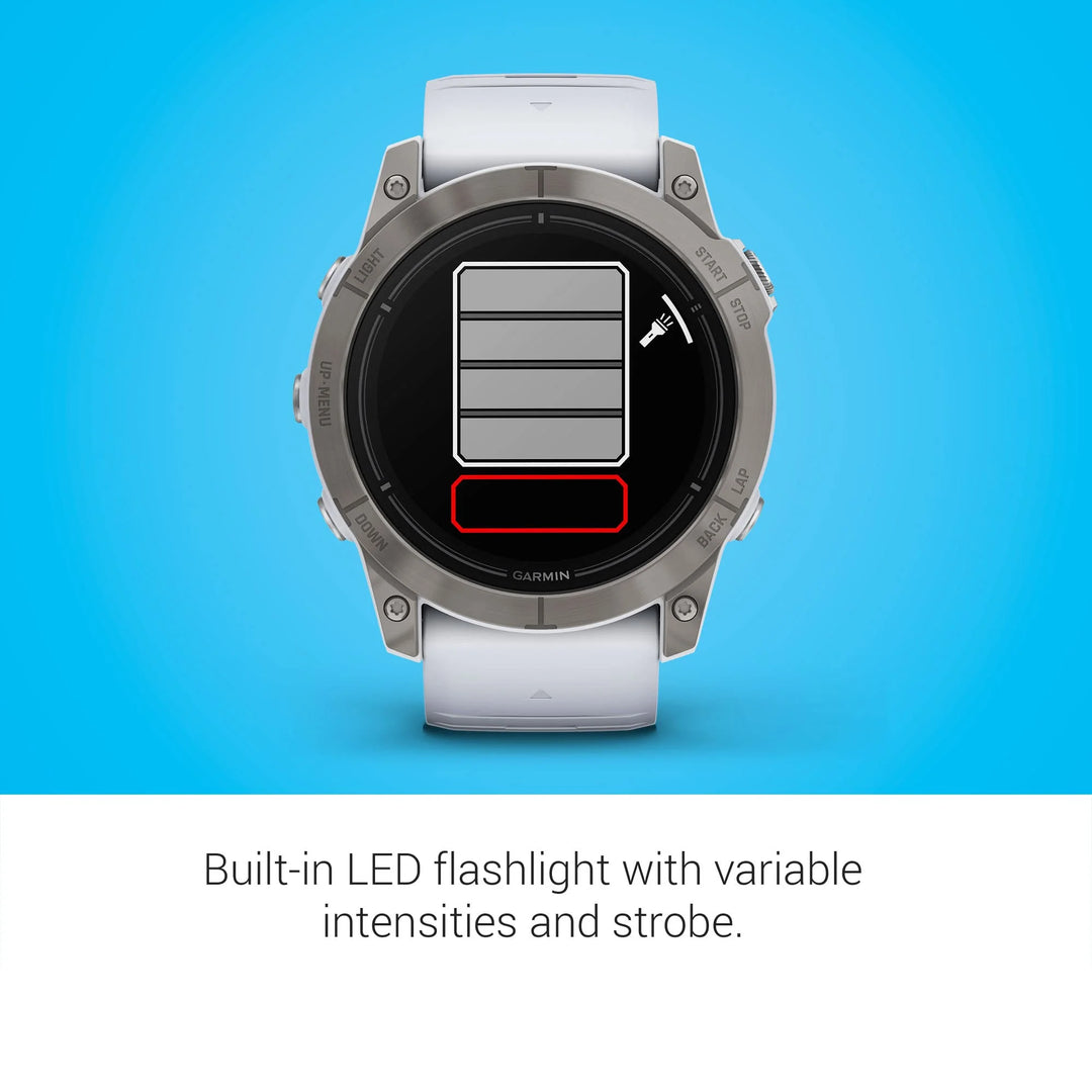 Garmin epix Pro (Gen 2) Sapphire Edition, 51mm, High Performance Smartwatch, Advanced Training Technology, Built-in Flashlight, Whitestone