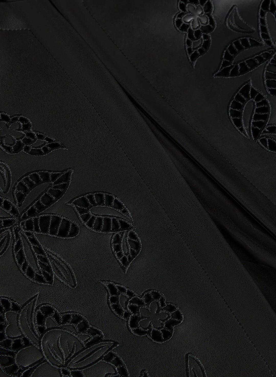 LAURA Embroidered Vegan Leather Jacket