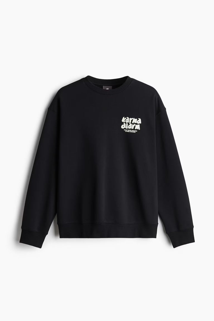 H&M Loose Fit Printed Sweatshirt