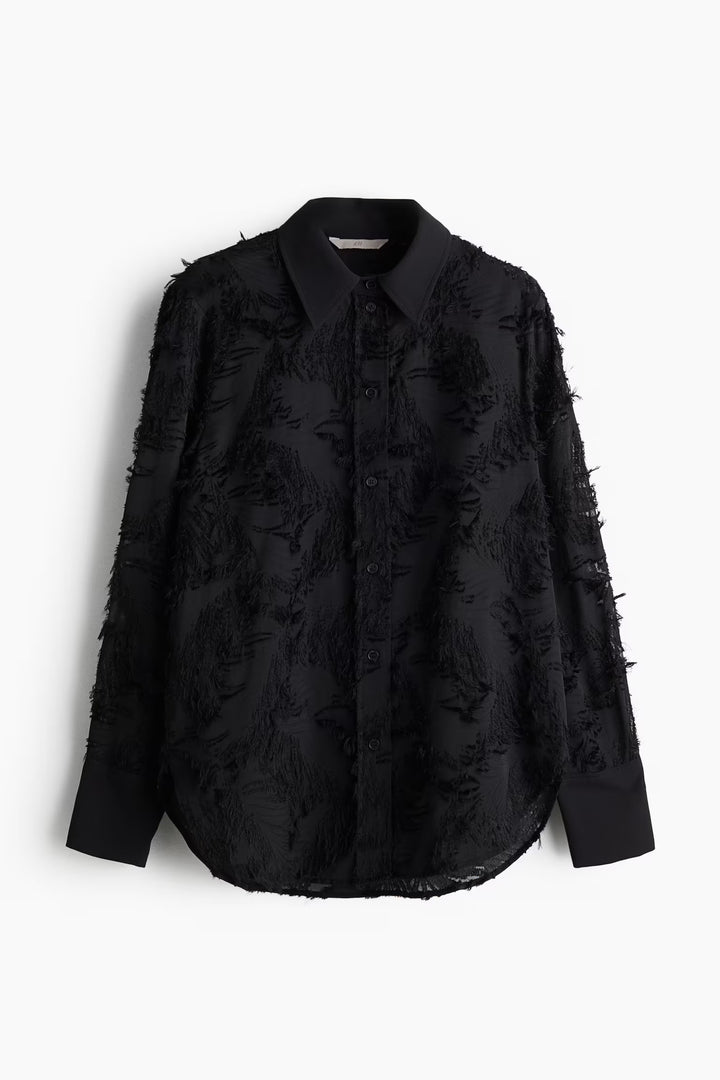 H&M Textured-weave Shirt