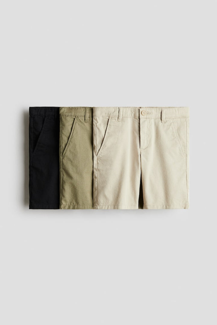 H&M 3-Pack Cotton Chino Shorts