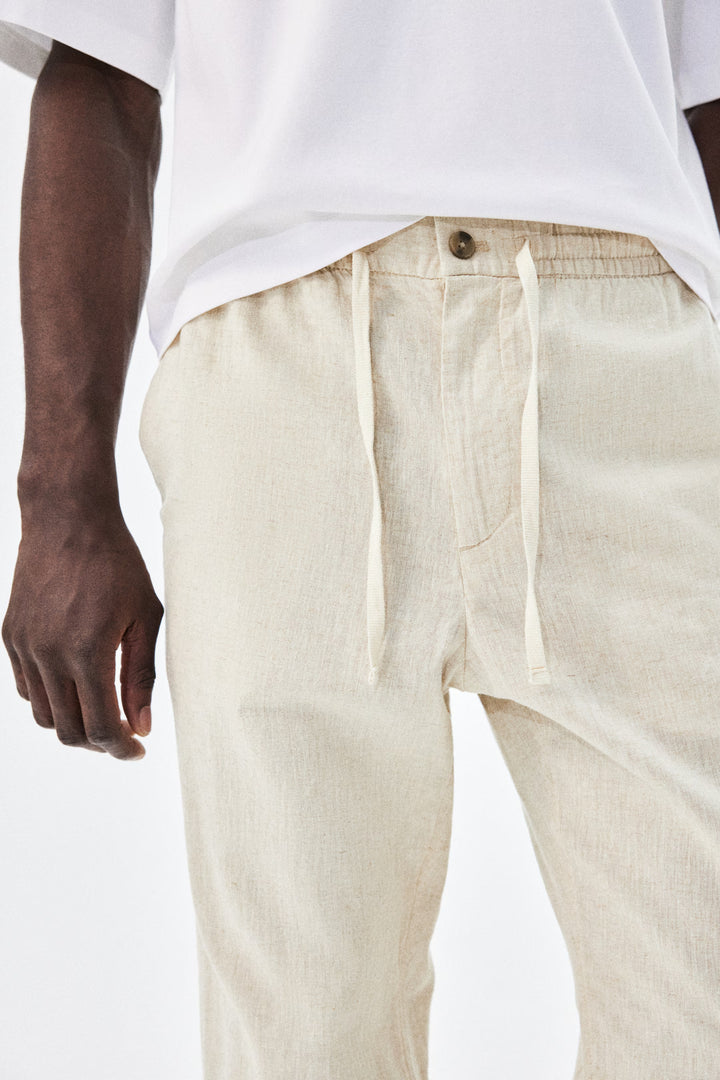 H&M Regular-Fit Linen-Blend Pants
