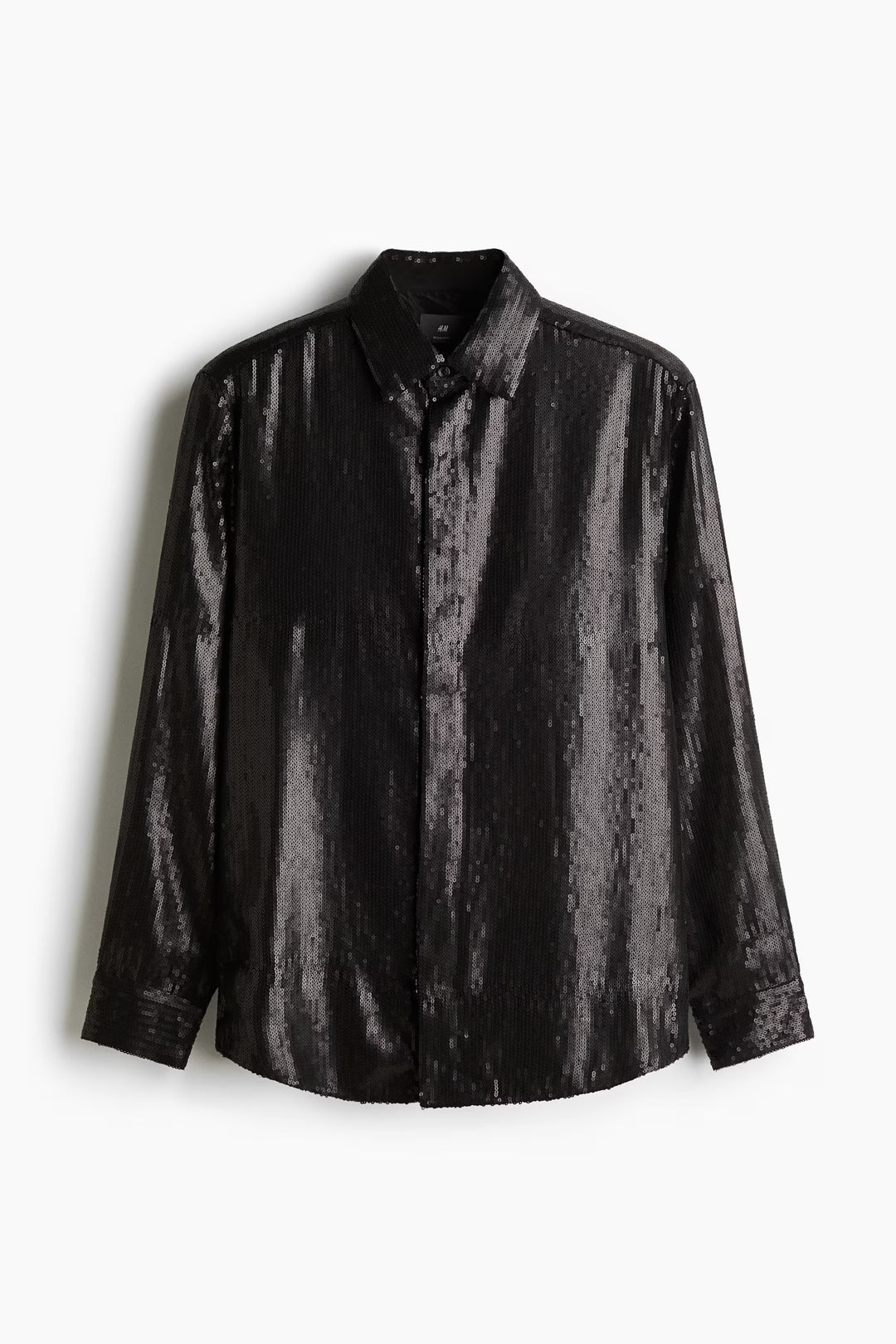 H&M Regular Fit Sequined Shirt