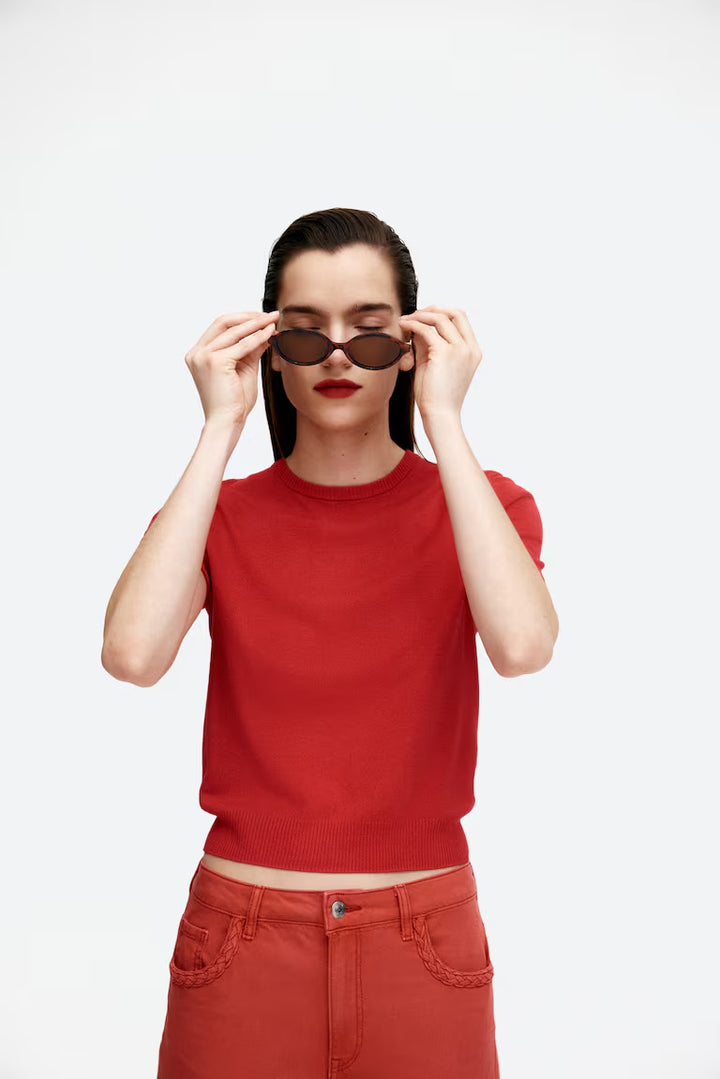 H&M  Fine-Knit T-Shirt