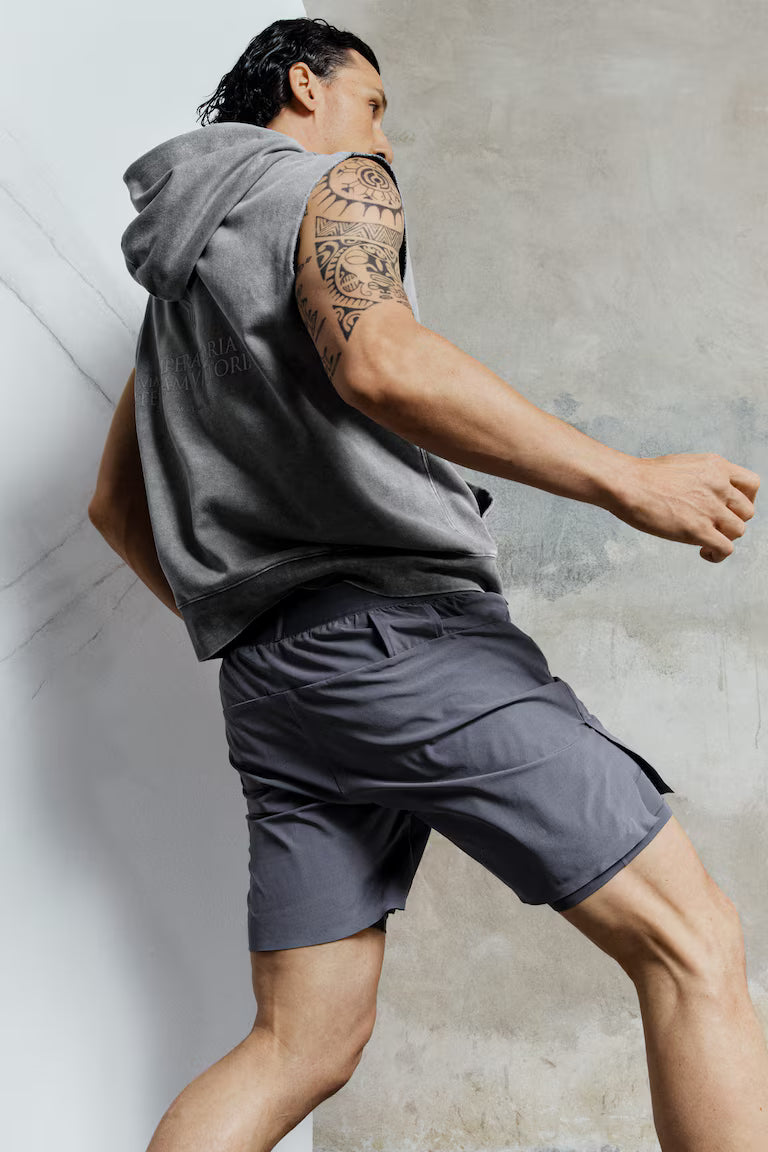 H&M Move x Zlatan Double-Layered Sports Shorts with DryMove™
