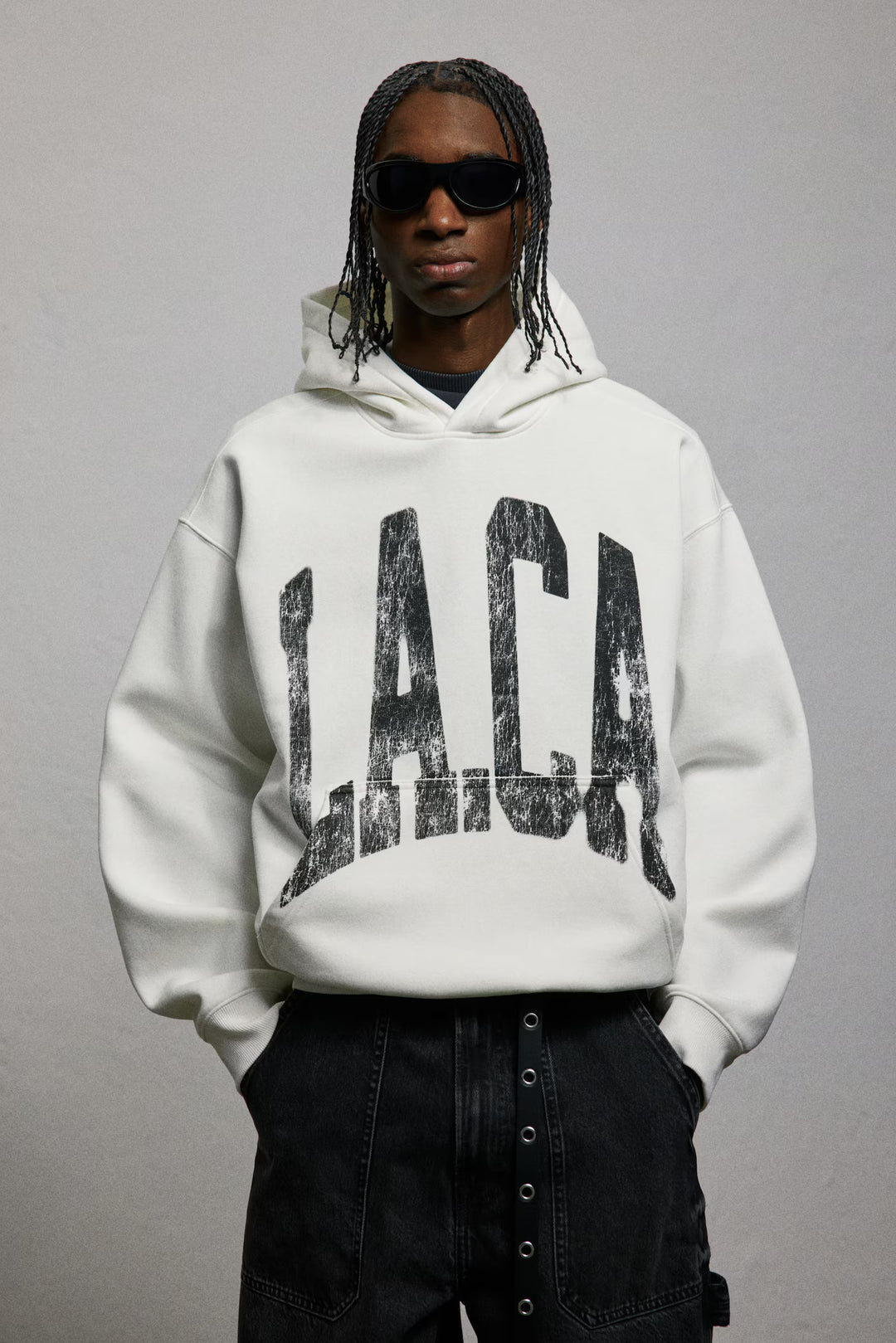 H&M Loose Fit Printed Hoodie