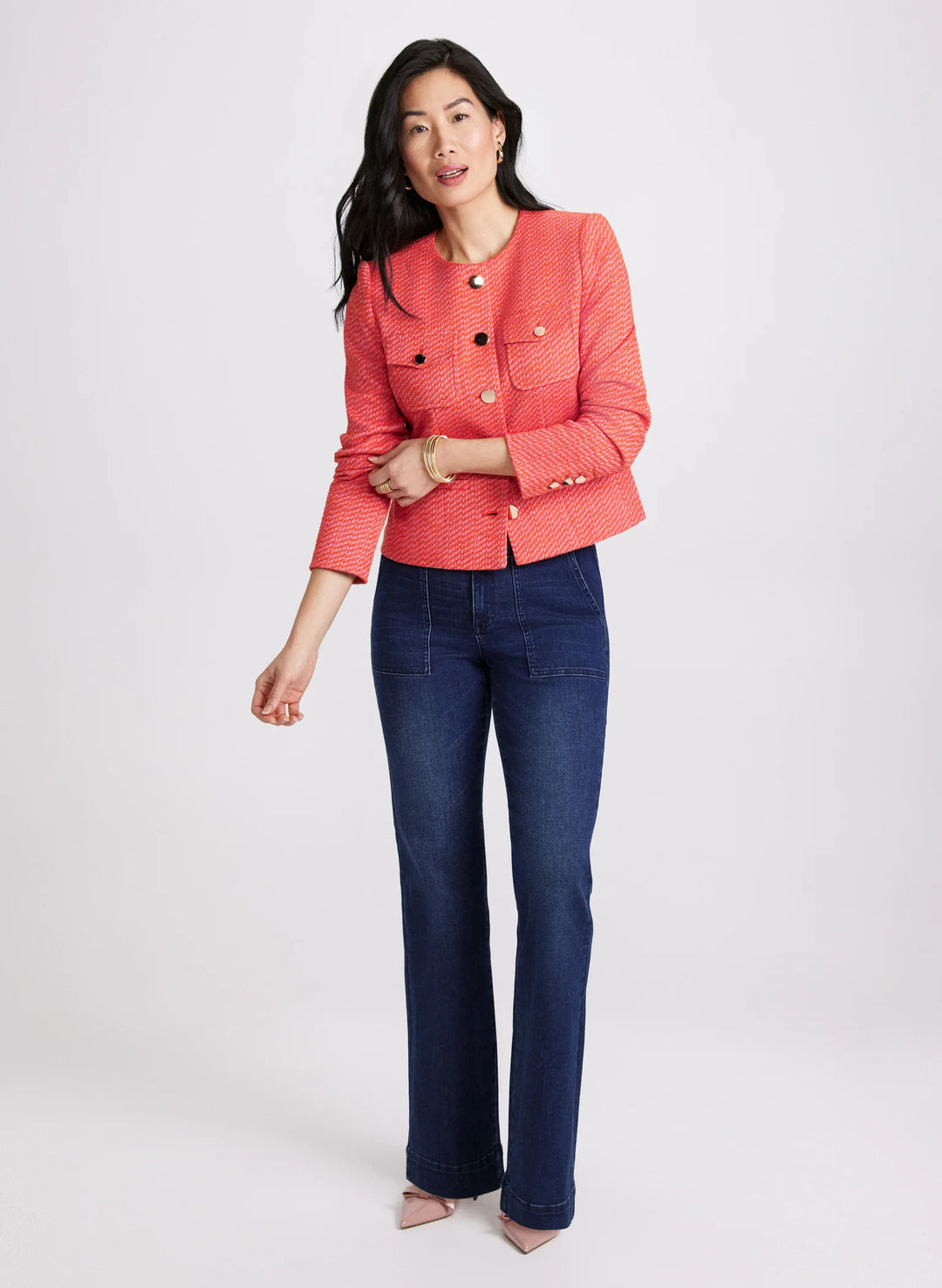 LAURA Bouclé Button-Down Jacket