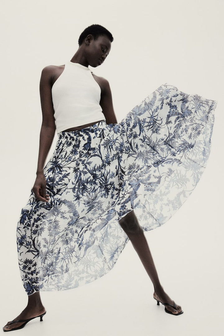 H&M Chiffon Maxi Skirt