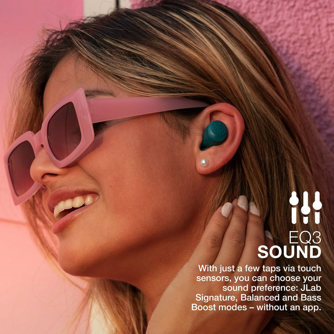 JLab Go Air Pop Bluetooth Earbuds, True Wireless with Charging Case, Teal