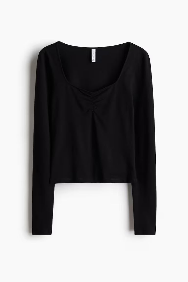 H&M SWEETHEART-NECKLINE TOP
