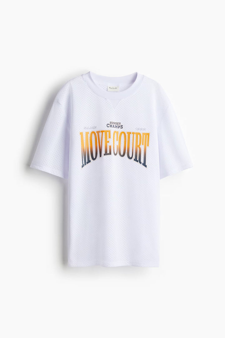 H&M Printed Mesh Sports Shirt with DryMove™