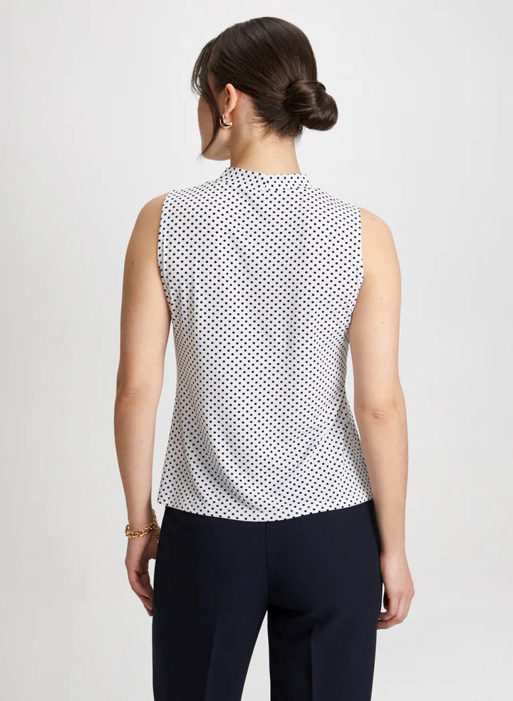 LAURA Dot Motif Sleeveless Top