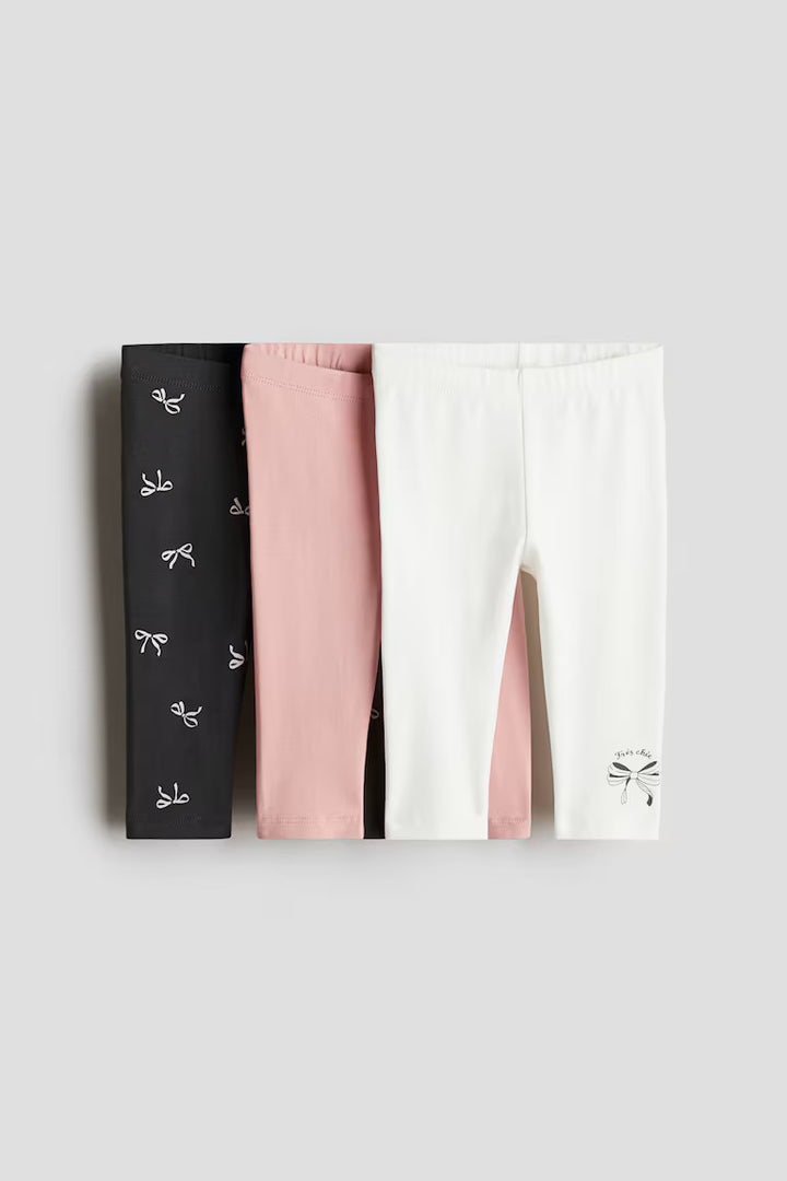 H&M 3-pack Cotton Jersey Leggings