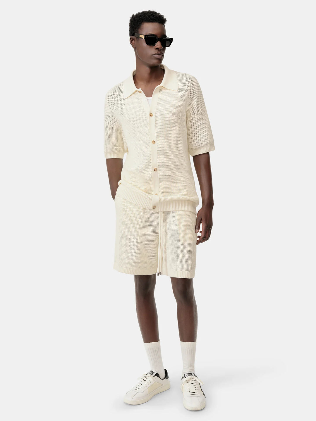 AMIRI CROCHET MESH SHORT