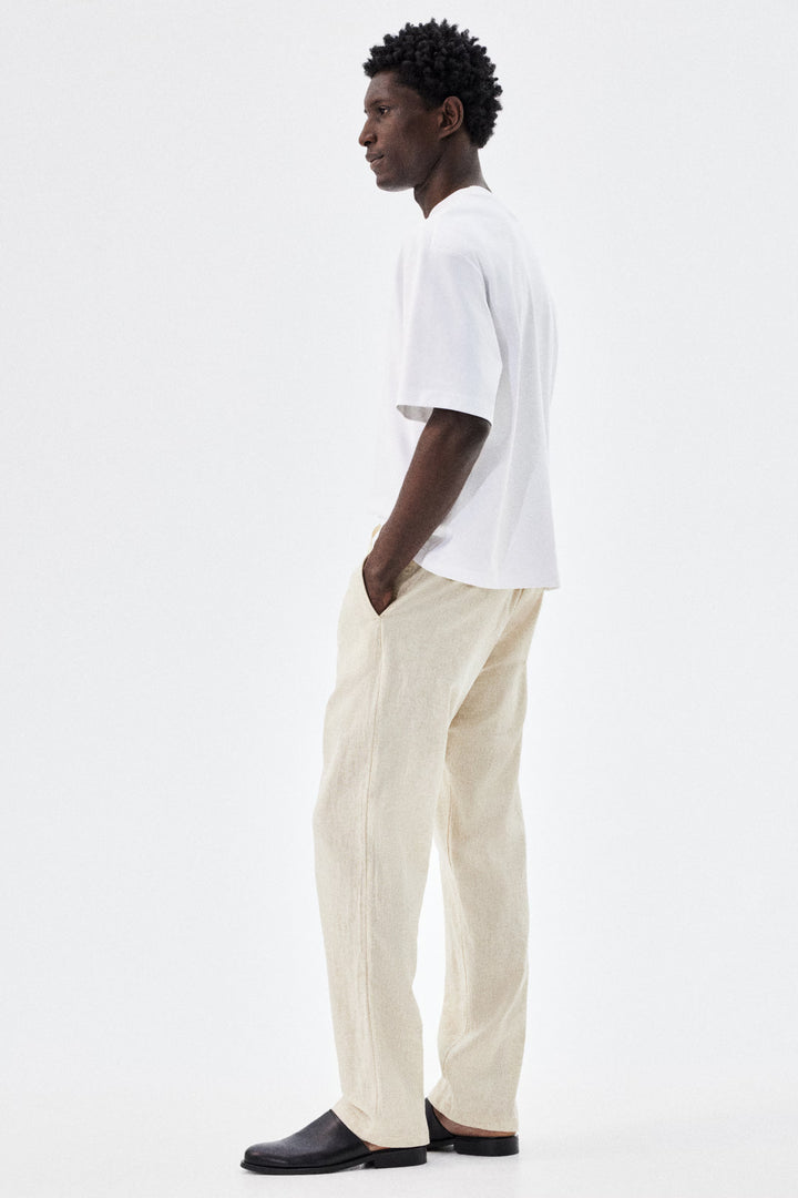 H&M Regular-Fit Linen-Blend Pants