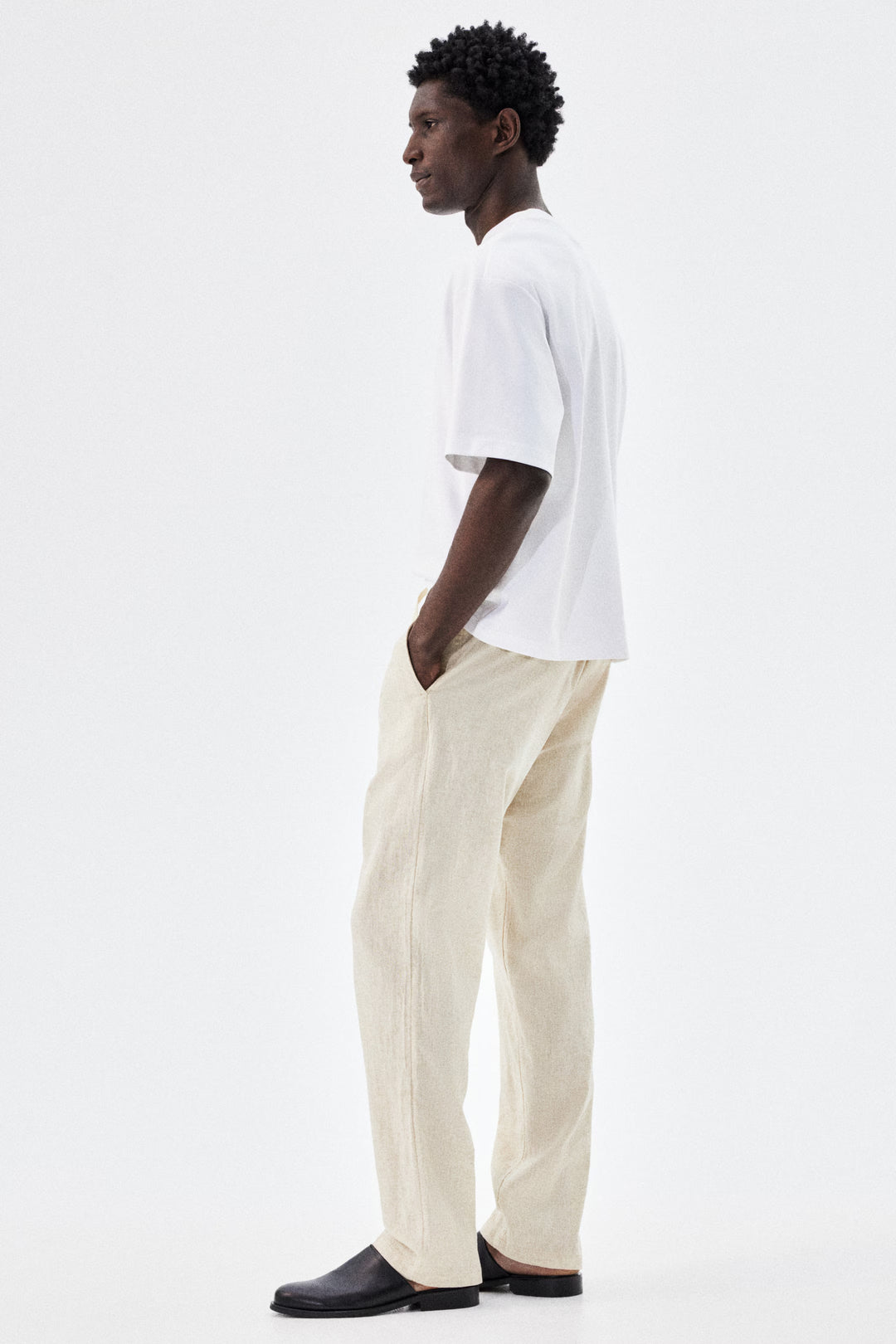 H&M Regular-Fit Linen-Blend Pants