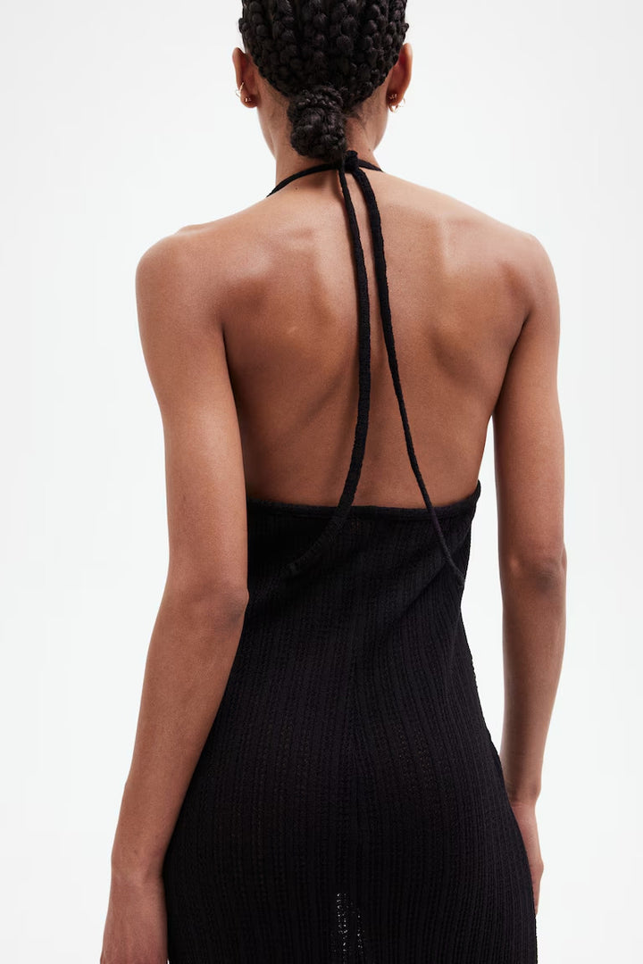 H&M OEmbellished pointelle-knit dress